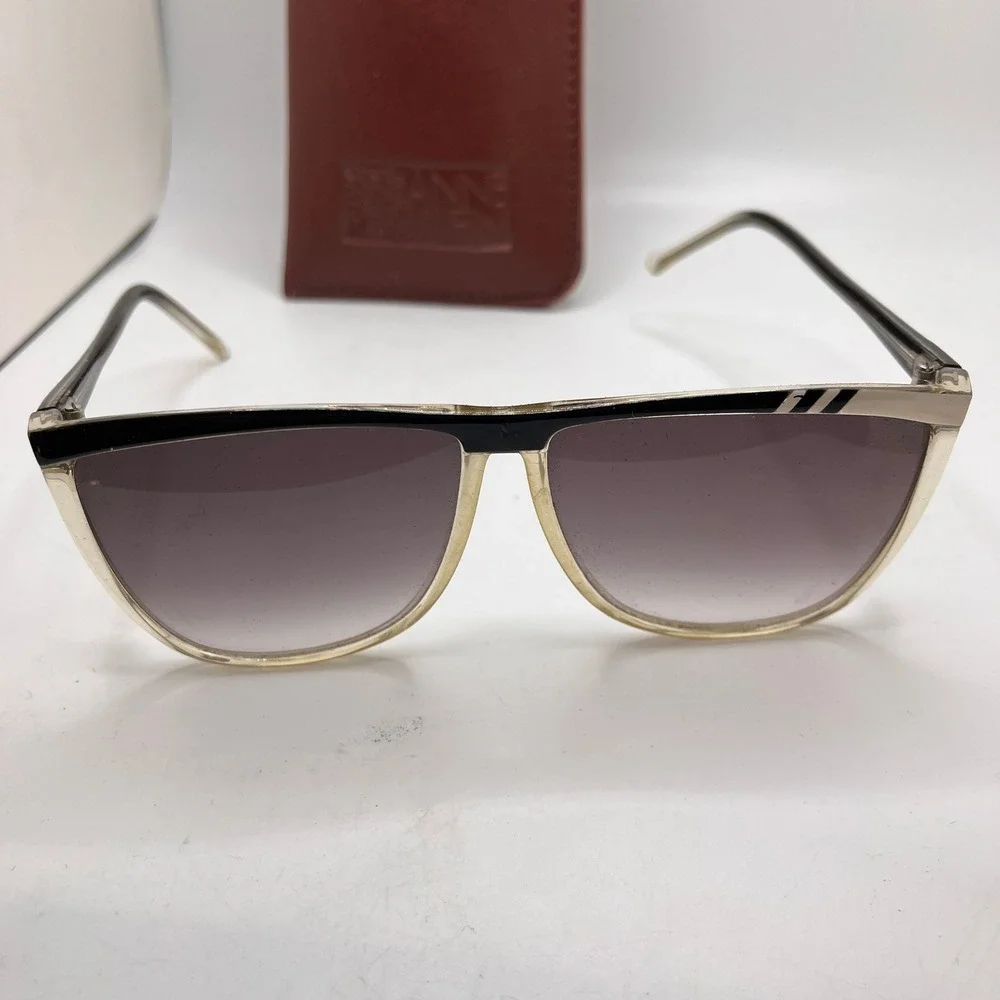 Anne Klein Sunglasses Women OS Black‎ Pre-Owned Vintage Oversized Gradient